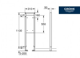 MEDIDAS ANCLAJE BARRA MINUSVALIA RAPID SL GROHE